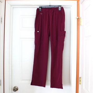 Grey's Anatomy By Barco Signature Scrub Pants 6-Pocket Burgundy Wine